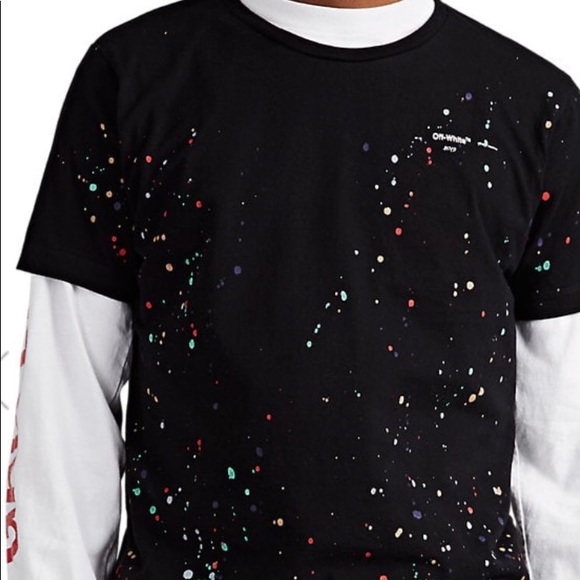off white paint splatter shirt